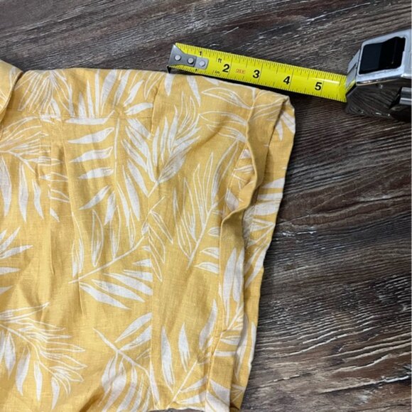 Faherty Linen Blend Floral Tropical Button Front A-Line Shirt Dress Size XL - Picture 10 of 10